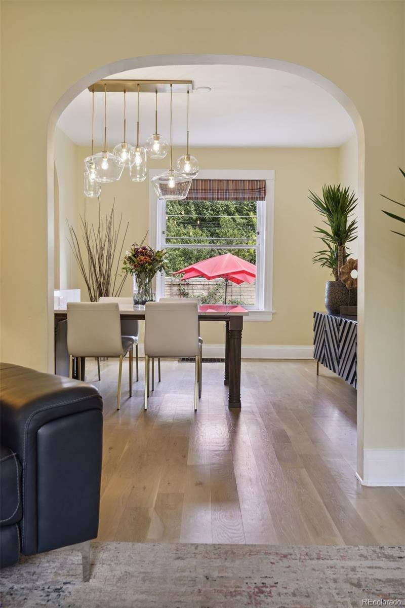 Dining area beside the garden window