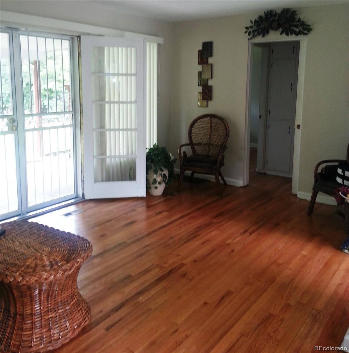 Living room with hardwood floors