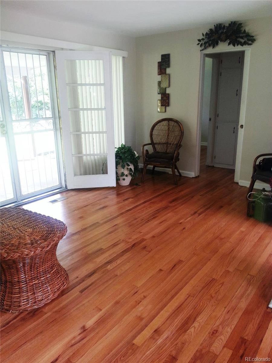 Living room and French doors