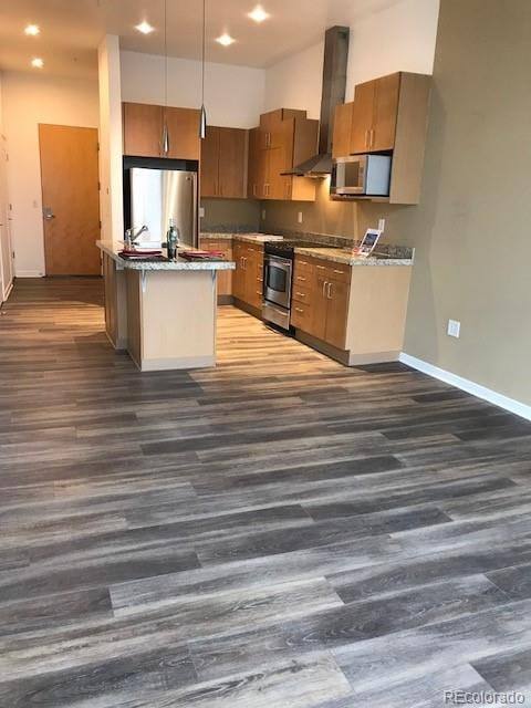 Kitchen and open living area