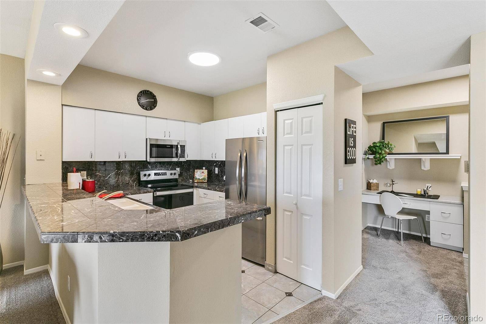 Kitchen with stainless appliances