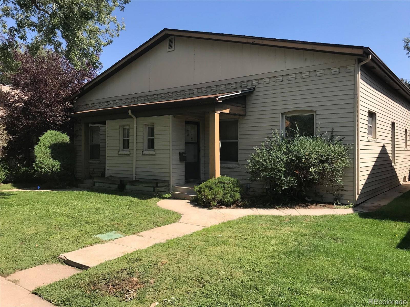 Side view and front lawn