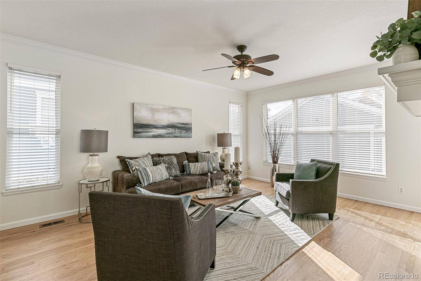 Great room with tall windows