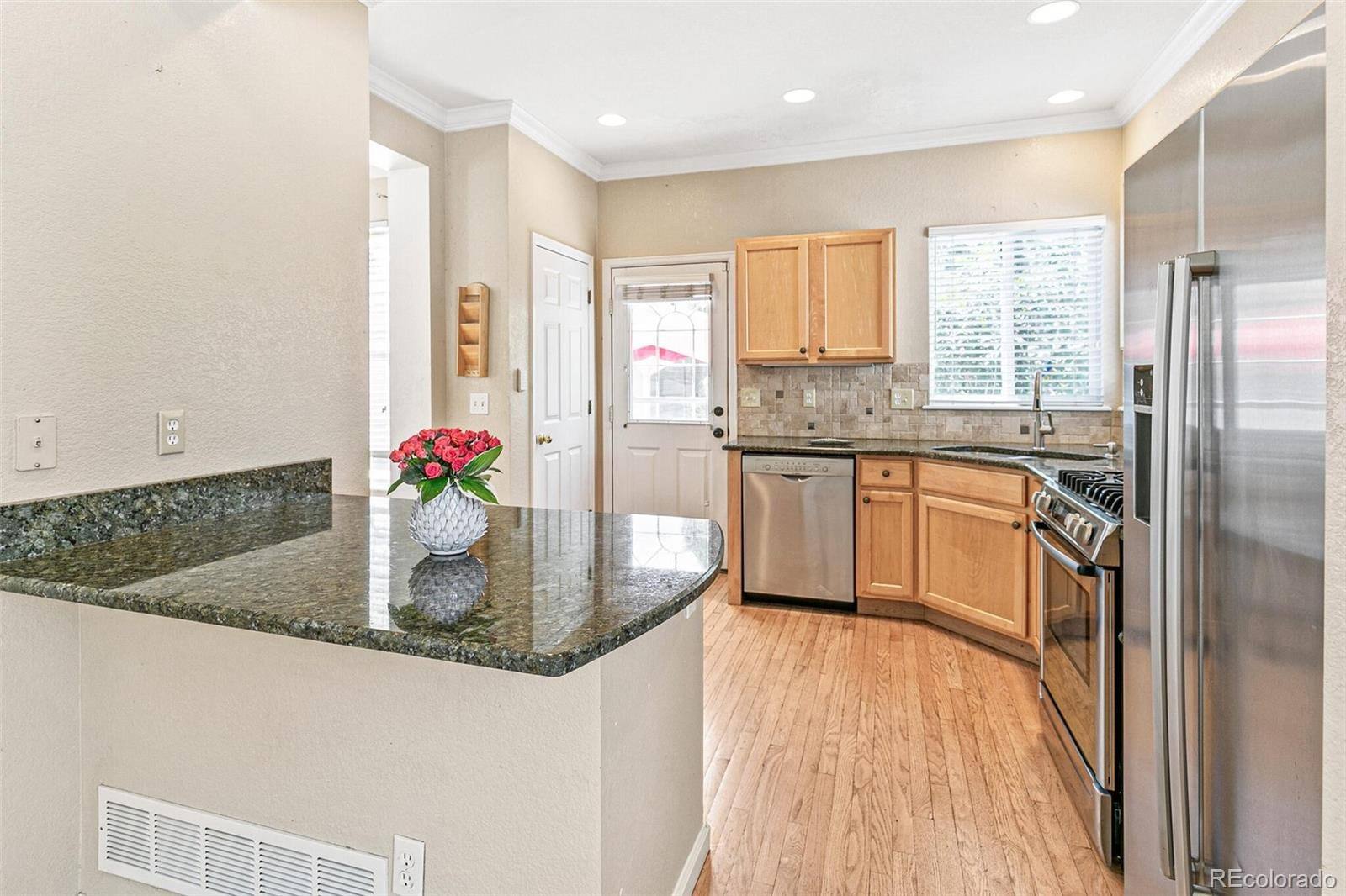 Kitchen with granite counters