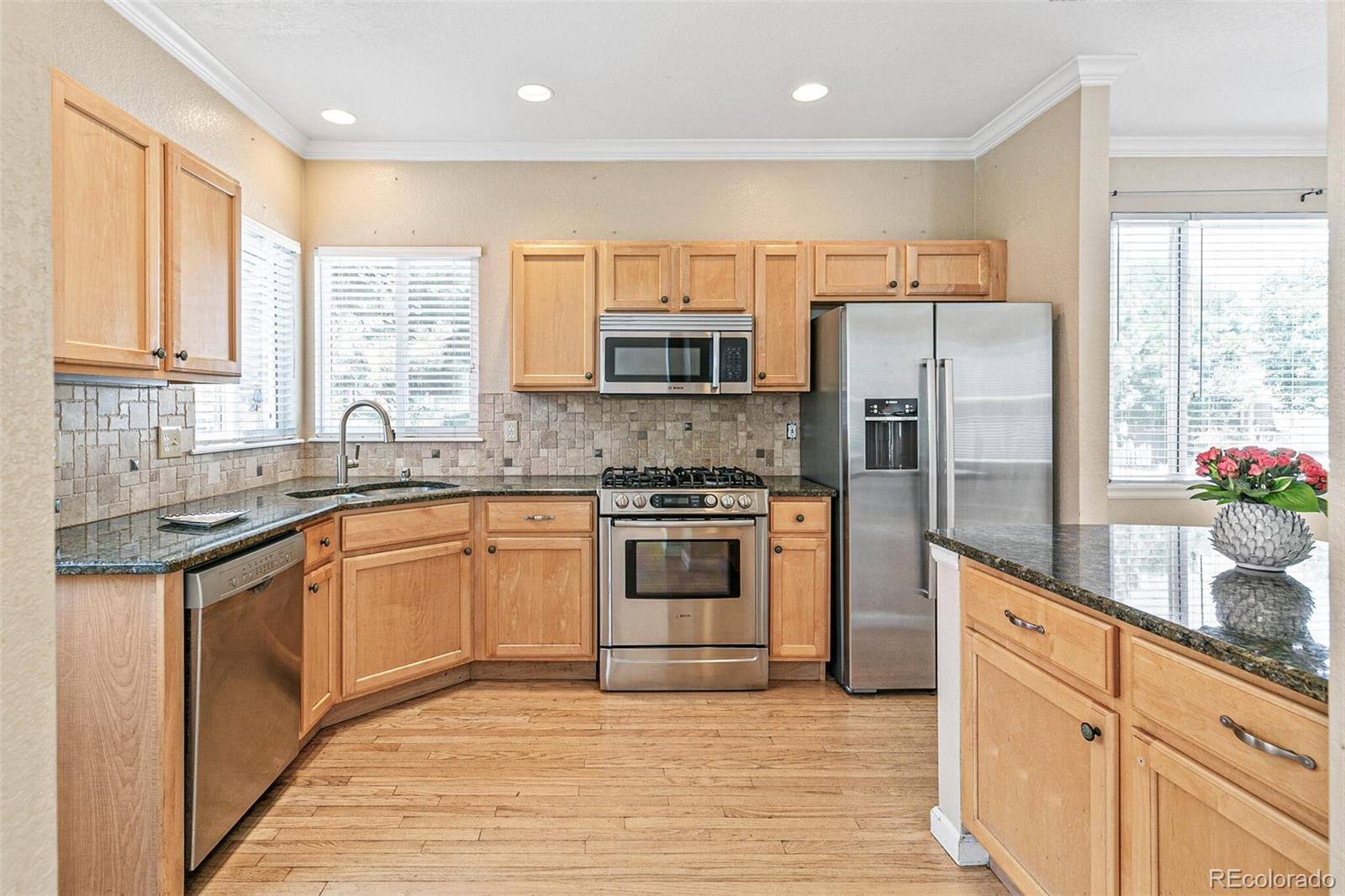 Kitchen with stainless appliances